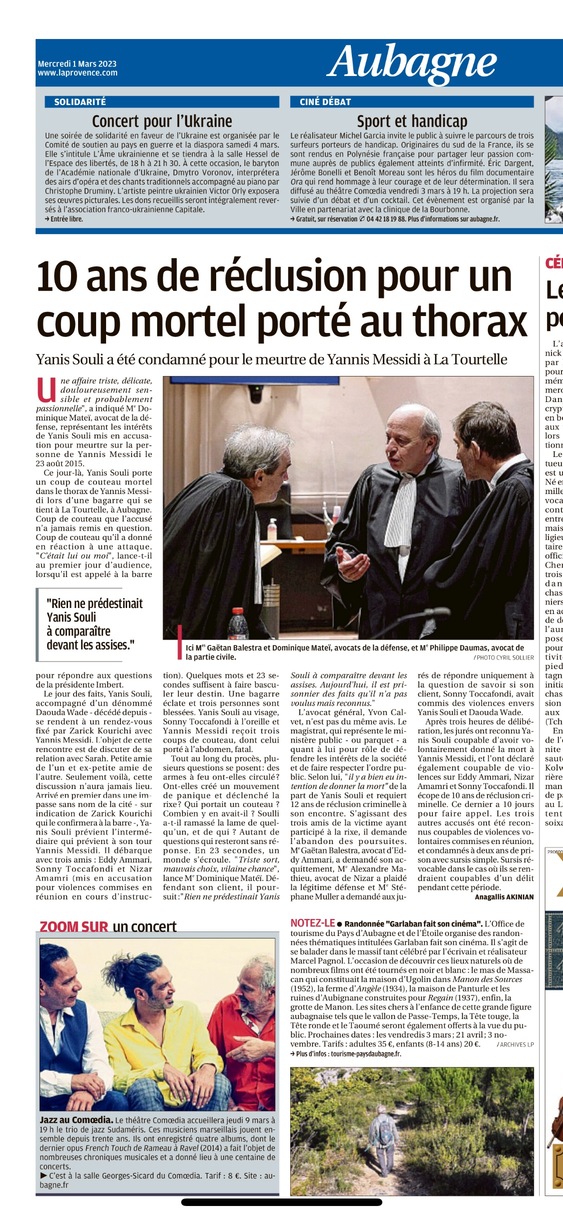Article La Provence Yanis Souli